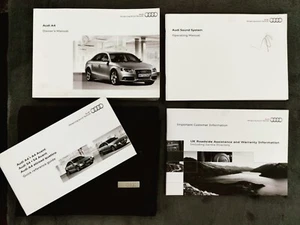 GENUINE AUDI A4 2007-2011 OWNERS MANUAL HANDBOOK WALLET AUDIO PACK - Picture 1 of 5