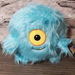 Peluche mostro Fun Express Teal turchese blu fuzzy peloso shaggy peloso un occhio - Foto 1 di 9