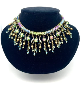 Lovely Michal Negrin Choker Necklace With Colorful Crystals Unique. - Picture 1 of 17