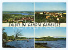 1973 Candia Canavese (To) Vedutine Con Lago E Lido *Cartolina Postale Fg Vg