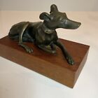 Figurine antique sculpture française en bronze Whippet Greyhound Dog fin 19ème siècle
