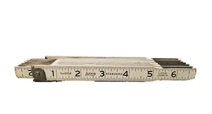 Vintage Lufkin Folding Carpenter’s 72 Inch Rule Standard No 8616....Made In USA - Picture 1 of 3