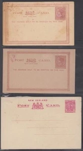 NEUSEELAND QV GANZSACHEN POSTKARTEN (x3) UNBENUTZT (ID:30/D49624) - Bild 1 von 2