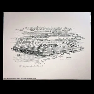 Das Pentagon Kunst Lithographie Original Handsigniert - Bild 1 von 2