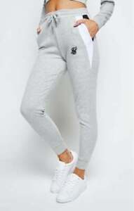 SikSilk Womens Sportive Track Pants - Grey Marl - UK10 Small