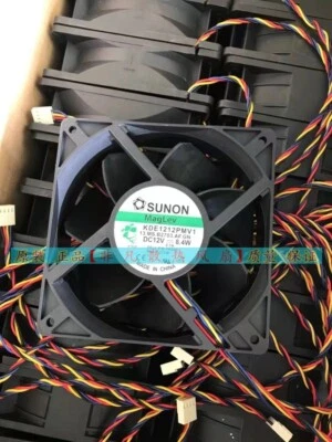 SUNON KDE1212PMV1 13.MS.B2703.AF.GN DC12V 8.4W 12038 12cm 2-Wire Cooling Fan - Image 1 of 2