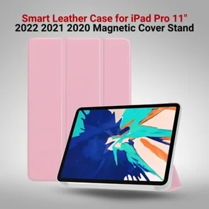 Smart Leather Case for iPad Pro 11" 2022 2021 2020 Magnetic Cover Stand - Picture 1 of 12