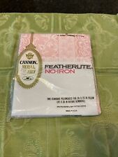 NOS VTG Cannon Royal Family No Iron Pair of Pillowcases Pink Lace Floral USA