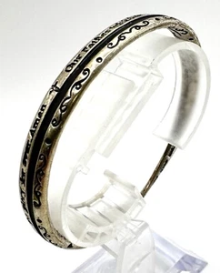 Silberfarbenes Armband Das Vaterunser Bibelvers christlich 8 in gedrehtem Armreif - Bild 1 von 3