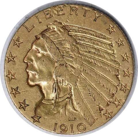 1910-S $5 Gold Indian EF Uncertified #116 Cover