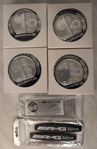 AMG AFFALTERBACH Special Edition Nabenkappen Set + 2 Kotflügel Empleme, NEU+OVP - Bild 1 von 4