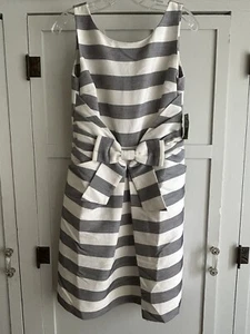 KATE SPADE gray & White Stripe Sleeveless Dress Size 4 NEW WITH TAGS $355 - Picture 1 of 5