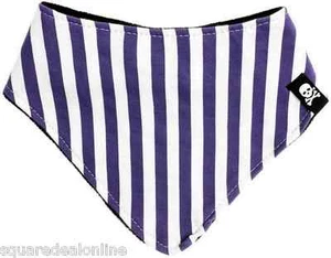 87035 lila & weiß gestreiftes Cowboy Bandana Baby Lätzchen Sourpuss Kleinkind Retro neu - Bild 1 von 1