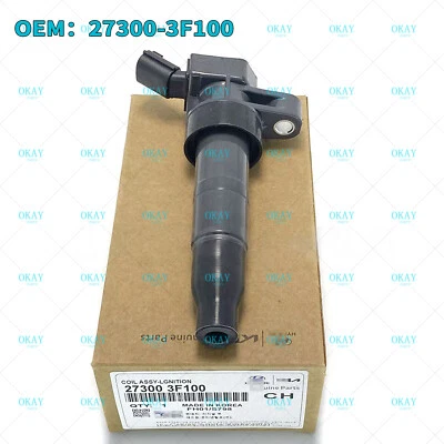 For Hyundai Genesis Santa Fe Sonata Kia Optima Forte Ignition Coil 27300-3F100 - Image 1 of 4