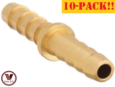 10-PACK!!FACTORY NEW!  178-0808C Brass Hose Mender/Splicer 1/2" Barb x 1/2" Barb - Image 1 of 3