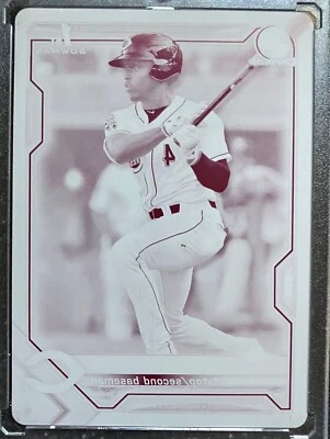 Bowman 2021 Ivan Johnson Cincinnati Reds Rookie Magenta Printing Plate 1/1 - Image 1 of 2