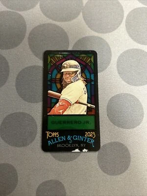 2023 Topps Allen Ginter Baseball Vladimir Guerrero Jr Stained Glass Mini SSP - Image 1 of 2