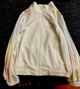 Adidas Girls White Small Zipper (7-8) Jacket Pastels - Picture 1 of 9