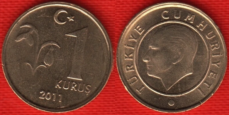 Turkey 1 kurus 2011 km#1239 UNC - Image 1 of 1