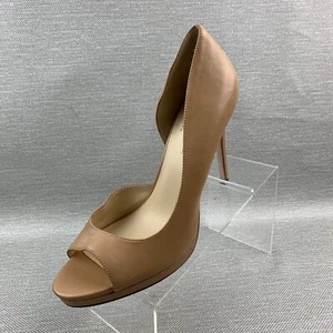 Jessica Simpson Kimli Pumps Tan Leather Almond Open Toe Shoes Size 11M NEW - Picture 1 of 11