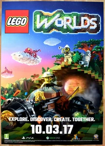 LEGO Worlds RARO PS4 XBOX ONE 59 cm x 84 cm poster promozionale #2 - Foto 1 di 2