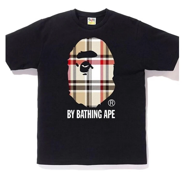 Camiseta a Cuadros Cabeza Grande A Bathing Ape Negra Talla S Foto 1 de 1