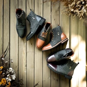 Ferro Aldo CLAYTON Herren Cap-Toe Synthetik und Wolle Combat Motorradstiefel - Bild 1 von 26