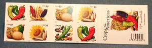 39 cent US Postage stamps Crops of the Americas book of 20 - Picture 1 of 2