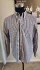 Jack Spade Mens Button Shirt Coloful Check XL 100% Cotton Long Sleeve