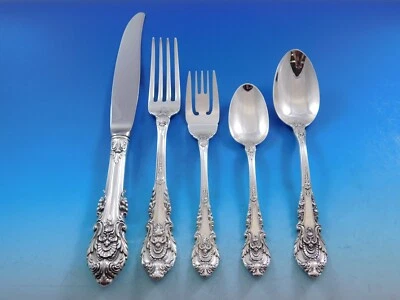 Juego de cubiertos de plata esterlina Sir Christopher by Wallace 12 servicio 65 piezas cena Foto 1 de 4