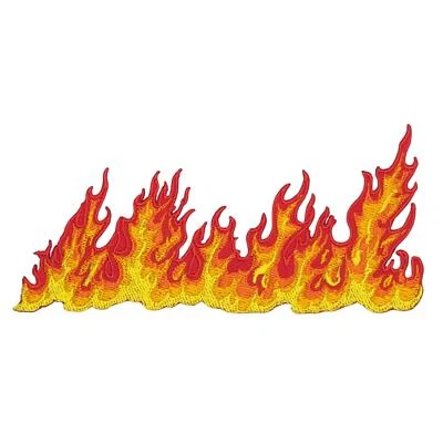 ak02★Feuer Flamme Aufnäher zum aufbügeln Bügelbild Patch Flicken 12,2 x 5,6 cm - Bild 1 von 4