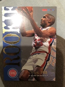 GRANT HILL ROOKIE CARD RC 1994 95 NBA HOOPS #322  DETROIT PISTONS MINT HOF - Picture 1 of 2