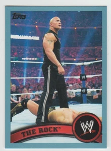 THE ROCK Dwayne Johnson 2011 Topps WWE BLUE Parallel #82 SP #0965/2011 - Picture 1 of 2