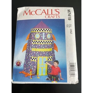 00477 - McCalls Crafts M7419 tenda da gioco per bambini nave a razzo gioco modello da cucire OSZ - Foto 1 di 3