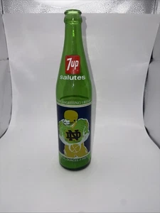 Notre Dame Fighting Irish Football 1977 Champions Commemorative 7-Up Bottle - Picture 1 of 6