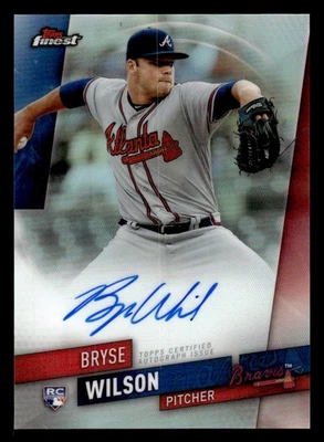2019 FINEST BRYSE WILSON FA-BW MINT FINEST AUTOGRAPHS RC BASEBALL ATLANTA BRAVES - Image 1 of 2