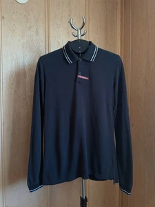 PRADA MILANO ITALY RED TAB POLOSHIRT SCHWARZ 100% BAUMWOLLE LANGARM HERREN GRÖSSE M - Bild 1 von 19