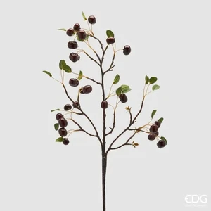 EDG Enzo De Gasperi Ramo di Ciliegie Artificiale H 95 Cm con Frutti e Foglie Bur - Imagen 1 de 2
