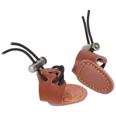 Practical Thumb Ring Finger Guard Finger Guard Tab Leather Black/brown - Image 1 of 4