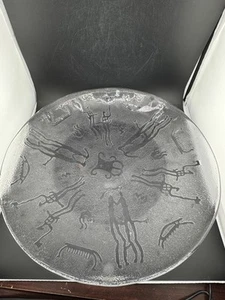 Large Johansfors Sweden 15” Centerpiece Plate/Bowl Case Drawlings  - Picture 1 of 7