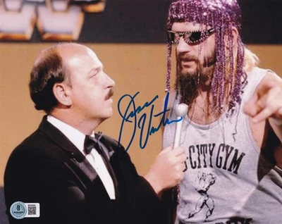 Jesse Ventura Signed 8x10 Photo BAS COA WWE Picture w/ Mean Gene Okerlund Auto'd - Image 1 of 4