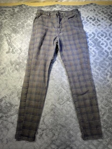 American Eagle Stretch superhohe Jegging Damen braun kariert Hose Größe 10 - Bild 1 von 12
