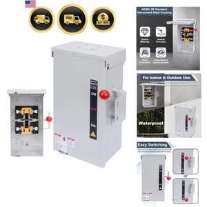 Generator Transfer Switch Manual Kit 100A 24000W 120/240V NEMA 3R Outdoor - Picture 1 of 9