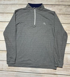 Rhoback Quarter Zip Pullover Performance Size X-Large (XL) Charcoal Gray Pattern - Picture 1 of 6