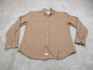 Frank & Eileen Hemd Damen Große L Braun Hellbraun Finbar Baumwolle Freizeit Knopfleiste - Bild 1 von 13