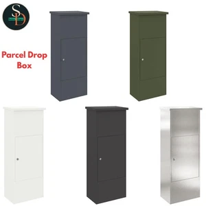 Modern Parcel Drop Box with Storage with Door with Lock Outdoor Mailbox vidaXL - Picture 1 of 40