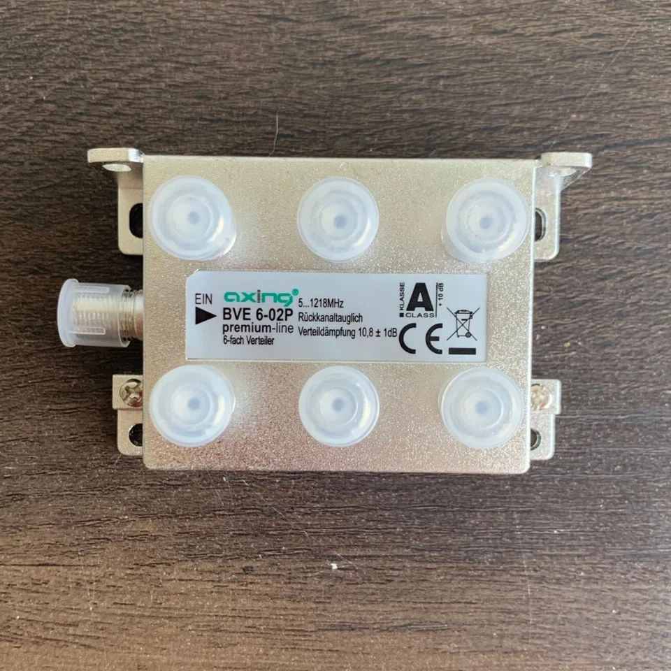 Axing BVE 6-02P 6-fach BK-Verteiler für Kabelfernsehen Multimedia Digital-TV - Bild 1 von 2
