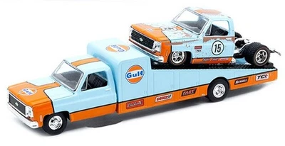 CHEVROLET C30 Ramp Truck + Silverado 10  - GULF - M2 1:64 - Bild 1 von 4