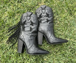 Damenstiefel Dingo schwarz Cowgirl mit Tasse Größe 7 - Bild 1 von 11