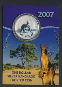 Australia: 2007 $1 Kangaroo Silver in custom packaging. RARE - Imagen 1 de 1